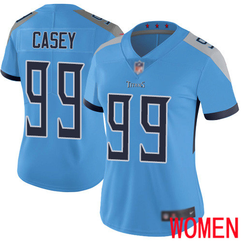 Tennessee Titans Limited Light Blue Women Jurrell Casey Alternate Jersey NFL Football #99 Vapor Untouchable->women nfl jersey->Women Jersey